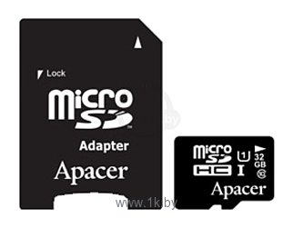 Фотографии Apacer microSDHC Card Class 10 UHS-I U1 32GB + SD adapter