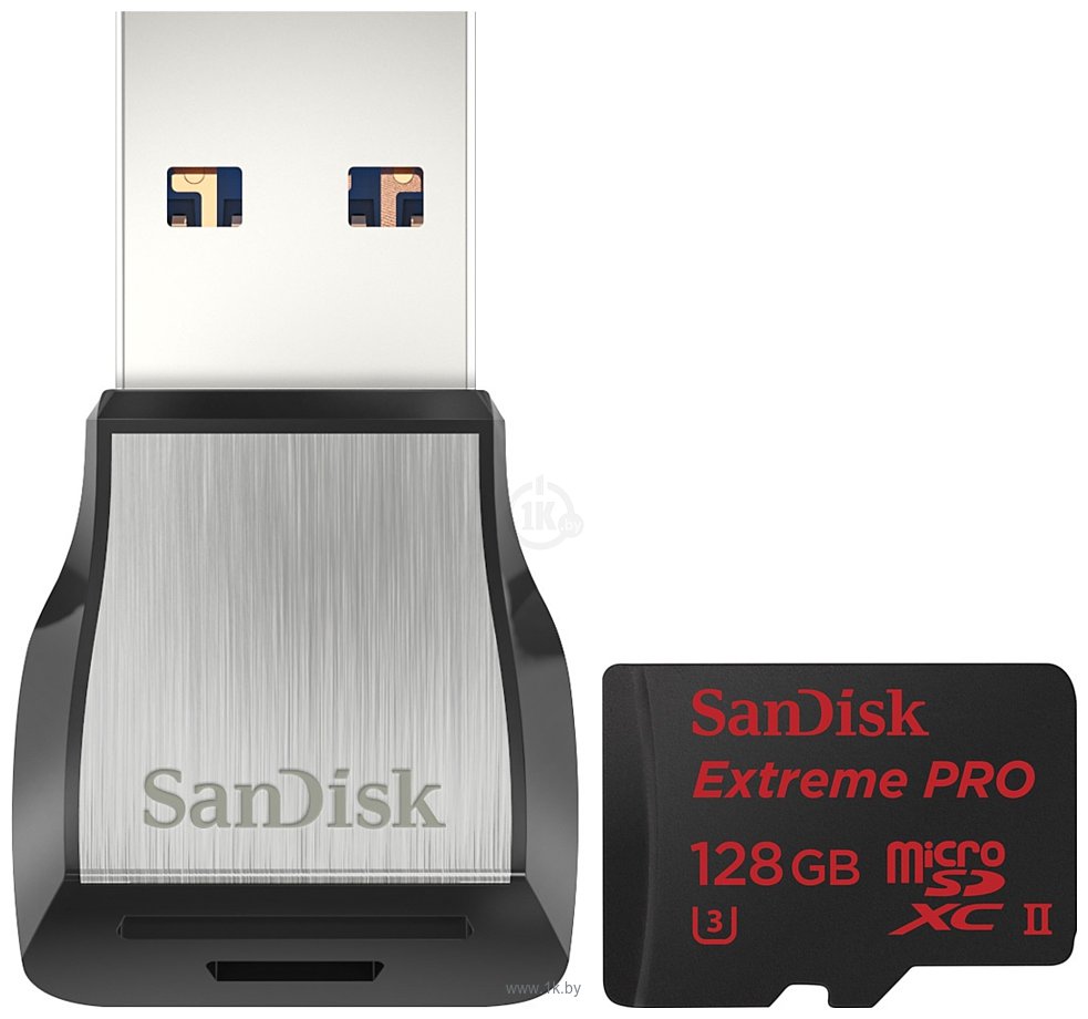 Фотографии Sandisk Extreme microSDXC UHS-II 128GB + USB adapter