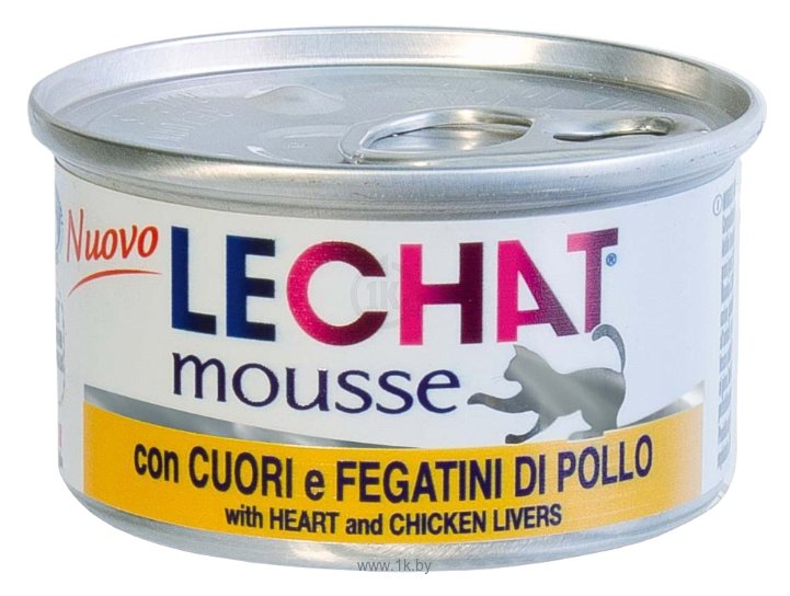 Фотографии LeChat Mousse с Сердцем и Куриной печенью (0.085 кг) 24 шт.
