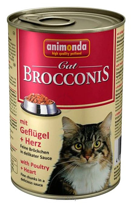 Фотографии Animonda Brocconis Cat для кошек с домашней птицей и сердцем (0.4 кг) 1 шт.