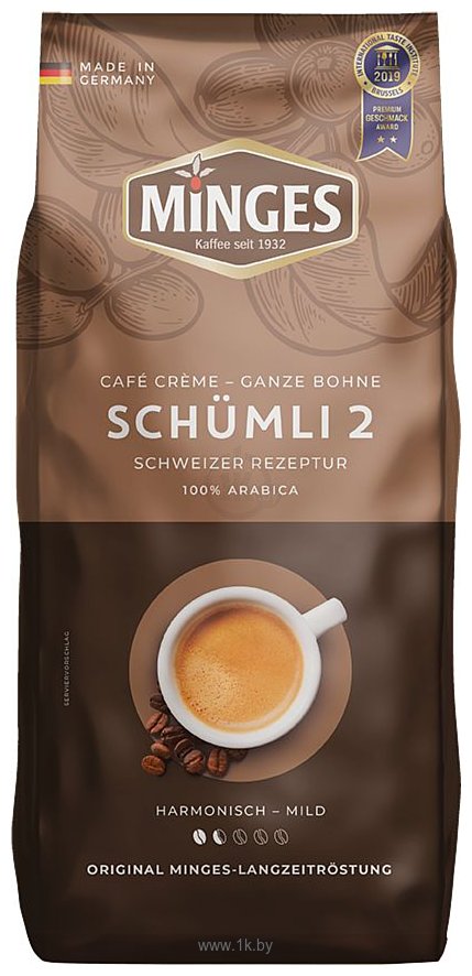 Фотографии Minges Cafe Creme Schumli 2 зерновой 1 кг