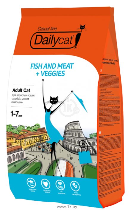 Фотографии DailyCat (10 кг) Adult Fish and Meat + Veggies