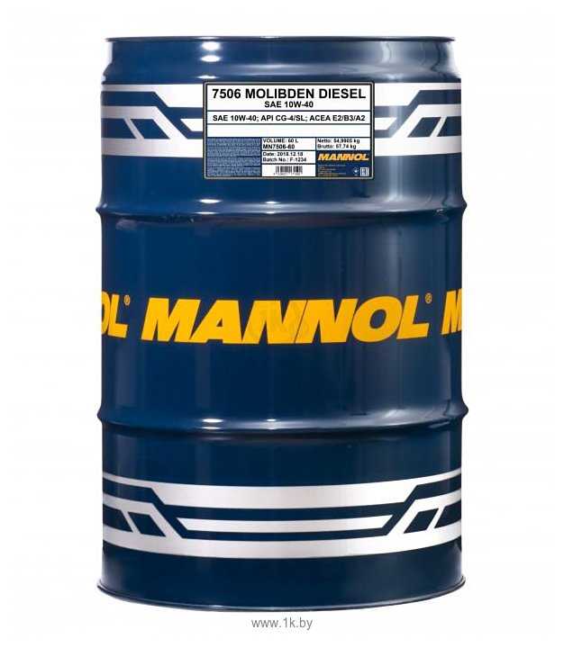 Фотографии Mannol Molibden Diesel 10W-40 60л