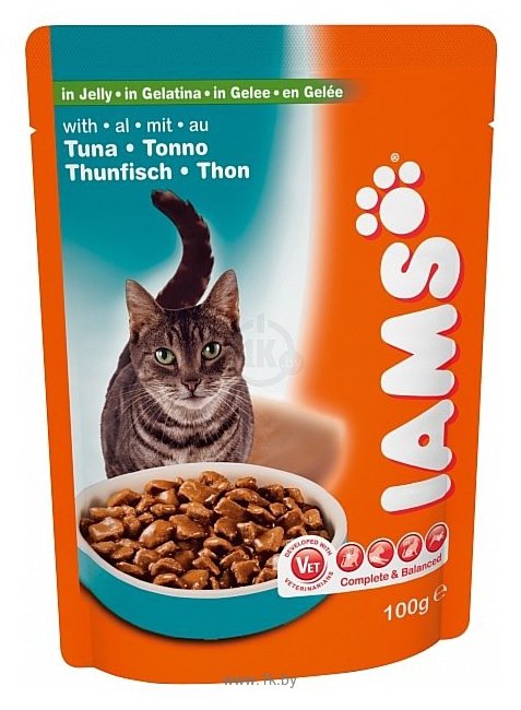Фотографии Iams Cat Pouch Adult with Tuna in Jelly (0.1 кг) 22 шт.