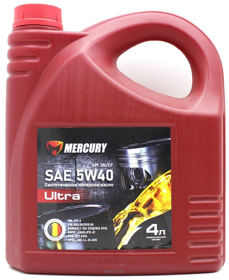 Фотографии Mercury SAE 5W-40 API SN/CF 4л