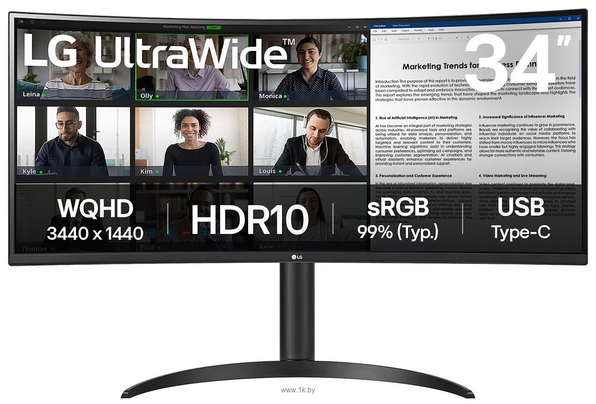 Фотографии LG UltraWide 34WR55QK-B