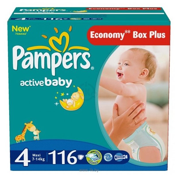Фотографии Pampers Active Baby 4 Maxi (116шт)