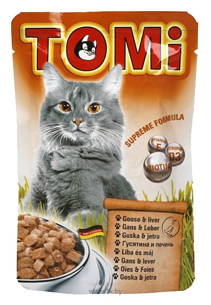 Фотографии ToMi (0.1 кг) 1 шт. Паучи для кошек гусь с печенью