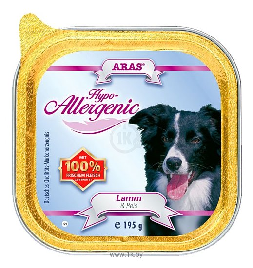 Фотографии ARAS (0.195 кг) 1 шт. Hypo-Allergenic для собак - Баранина и рис