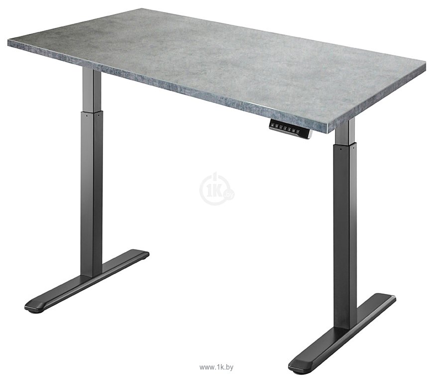 Фотографии ErgoSmart Electric Desk 1360x800x36 мм (бетон Чикаго светло-серый/черный)