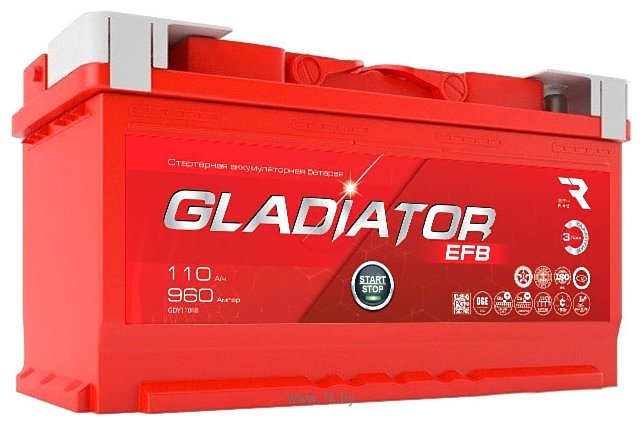 Фотографии Gladiator EFB R+ (110Ah)