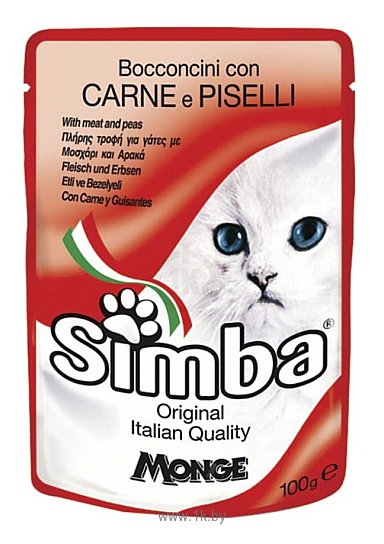 Фотографии Simba Пауч для кошек Мясо с горохом (0.1 кг) 1 шт.