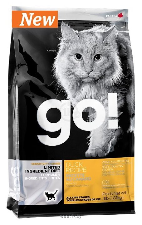 Фотографии GO! (1.82 кг) Sensitivity + Shine Duck Cat Recipe Limited Ingredient Diet, Grain Free