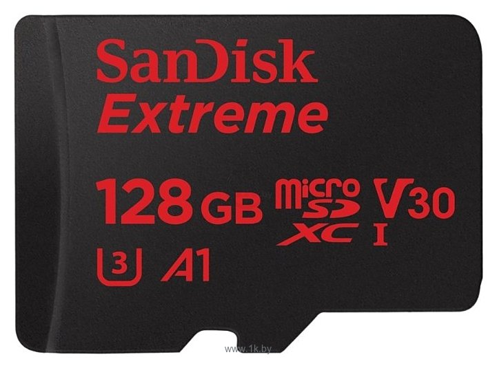 Фотографии SanDisk Extreme microSDXC Class 10 UHS Class 3 V30 A1 100MB/s 128GB
