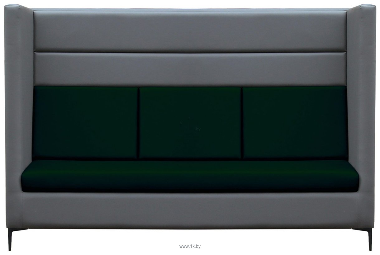 Фотографии Brioli Дирк трехместный (экокожа, L21-L15 (серый, зеленые вставки)