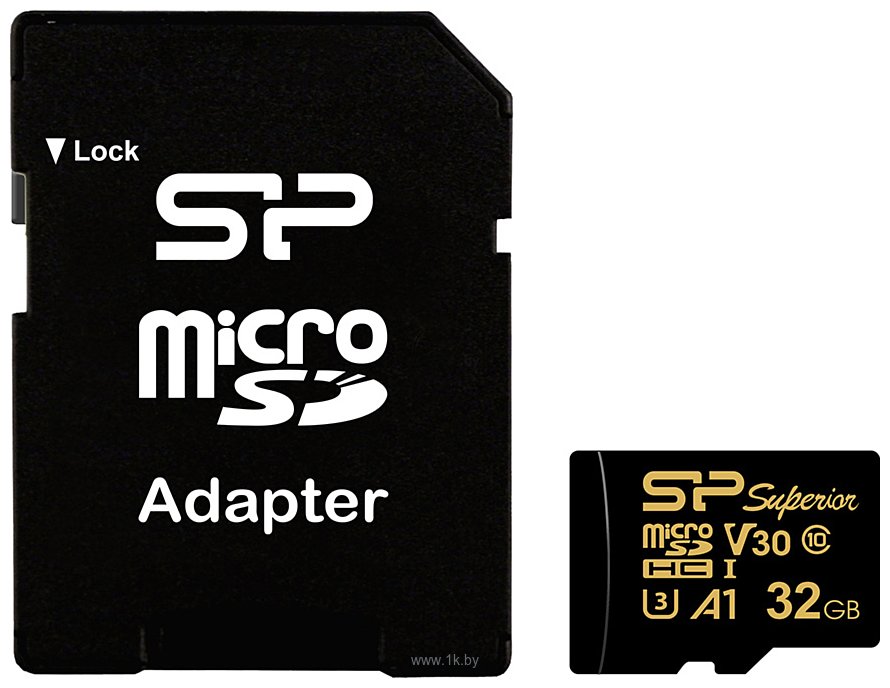 Фотографии Silicon Power Superior Golden A1 microSDHC SP032GBSTHDV3V1GSP 32GB