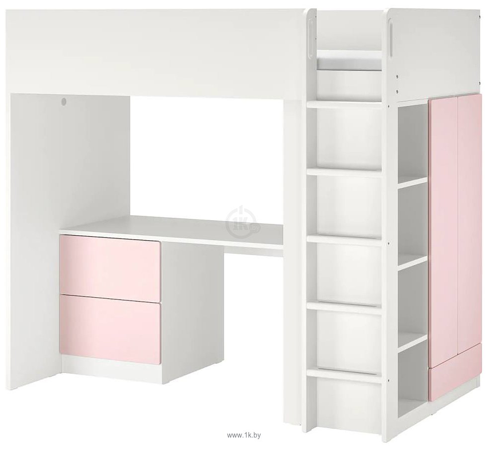 Фотографии Ikea Смостад 200x90 (белый, бледно-розовый) 294.374.35
