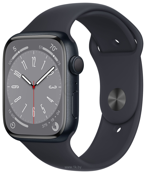 Фотографии Apple Watch Series 8 45 мм (алюминиевый корпус, спортивный силиконовый ремешок)