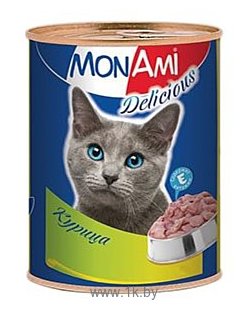Фотографии MonAmi (0.35 кг) 20 шт. Delicious консервы для кошек Курица