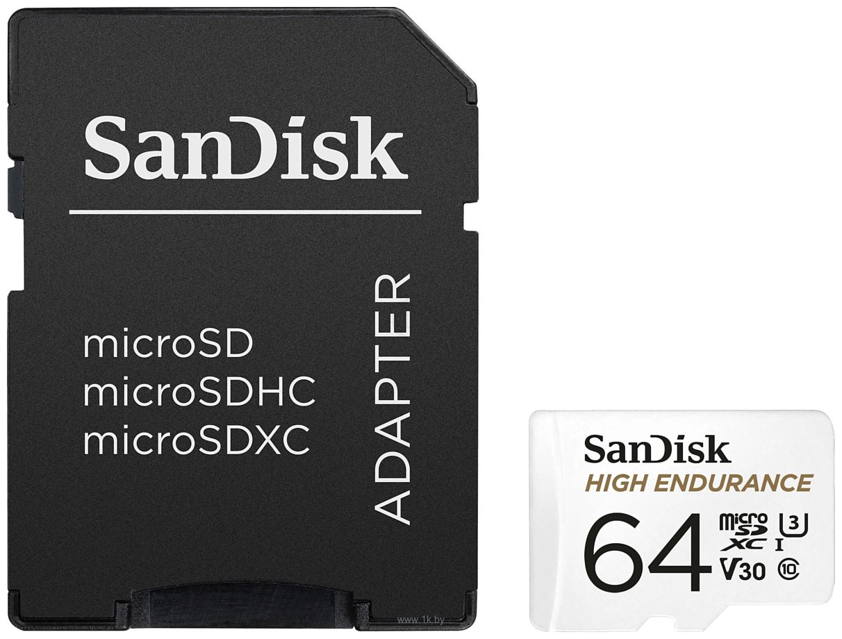 Фотографии SanDisk High Endurance microSDXC SDSQQNR-064G-GN6IA 64GB + SD adapter