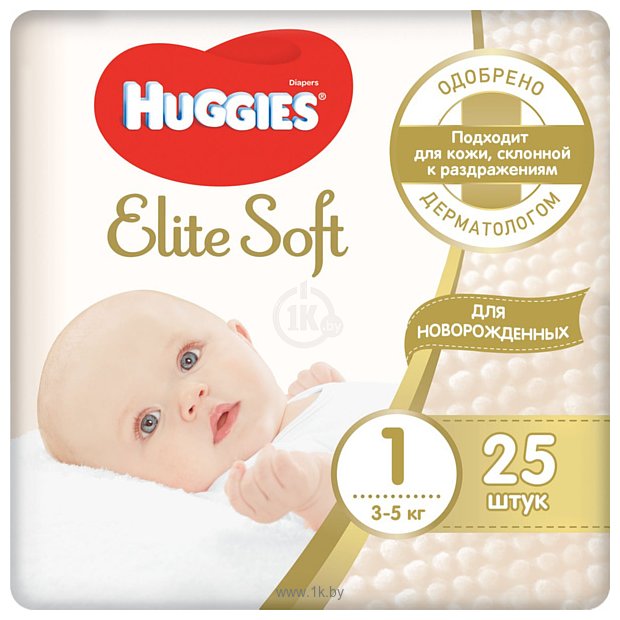 Фотографии Huggies Elite Soft 1 New Baby (3-5 кг) 25 шт.