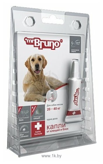 Фотографии Mr.Bruno капли от блох и клещей Плюс для собак и щенков 20-40 кг