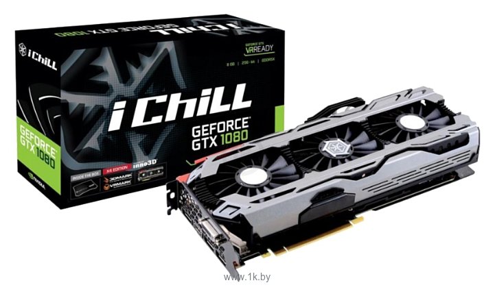 Фотографии Inno3D GeForce GTX 1080 1759Mhz PCI-E 3.0 8192Mb 10400Mhz 256 bit DVI HDMI HDCP X4