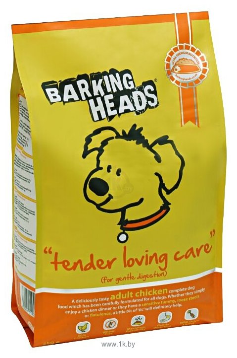 Фотографии Barking Heads Для собак с чувствительным пищеварением с курицей и рисом Нежная забота (18 кг)