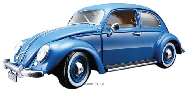 Фотографии Bburago Volkswagen Kafer-Beetle 1955 18-12029 (синий)
