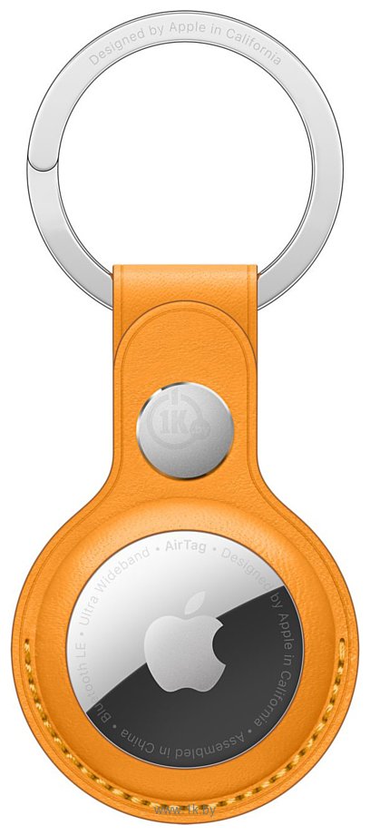Фотографии Apple кожаный для AirTag с кольцом для ключей (золотой апельсин) MM083