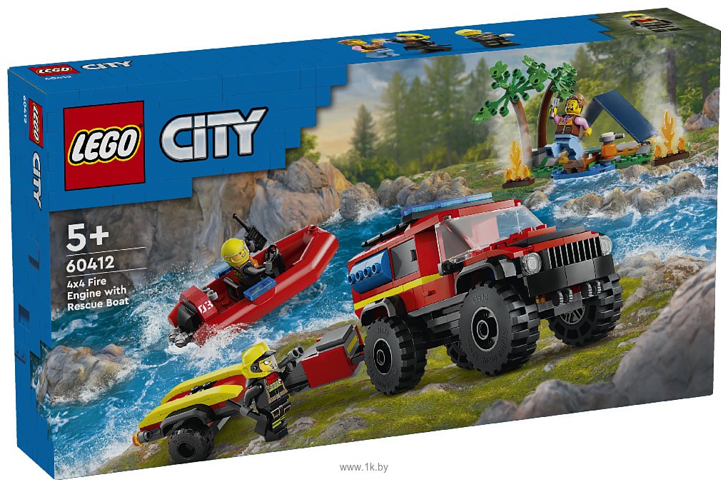 Фотографии LEGO City 60412 Пожарная машина 4х4 со спасательным катером