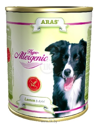 Фотографии ARAS (0.82 кг) 1 шт. Hypo-Allergenic для собак - Баранина и яблоко