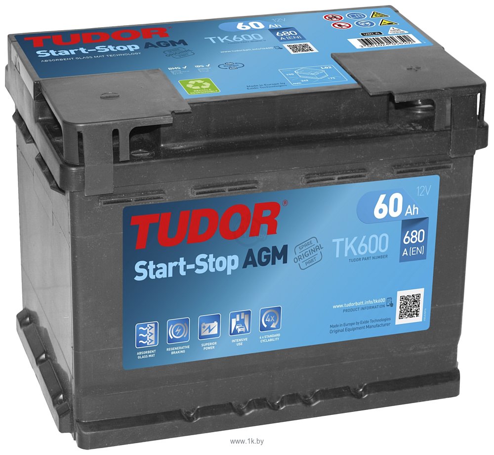 Tudor Start-Stop AGM TK600 (60Ah)