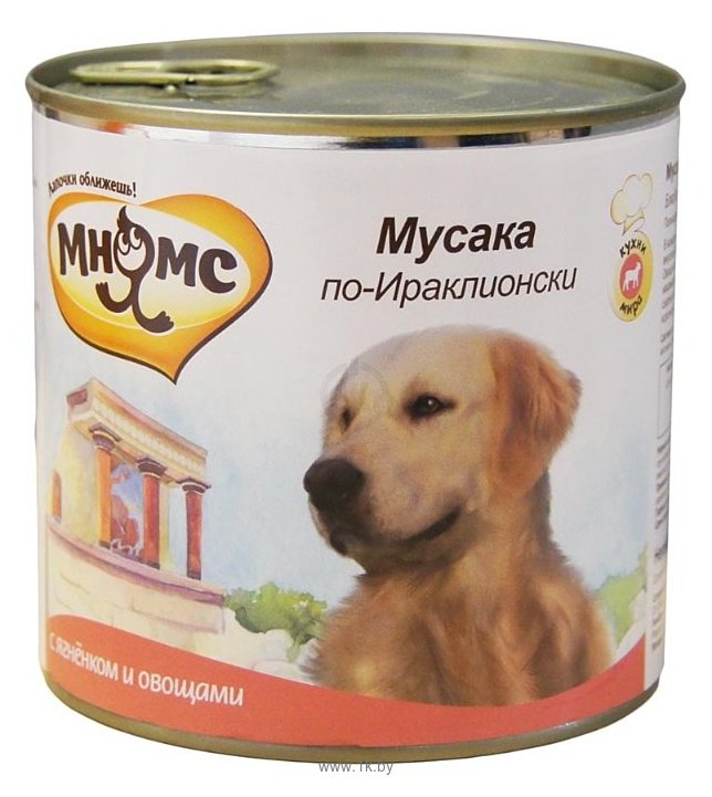 Фотографии Мнямс Мусака по-ираклионски для крупных пород собак (ягненок с овощами) (0.6 кг) 6 шт.