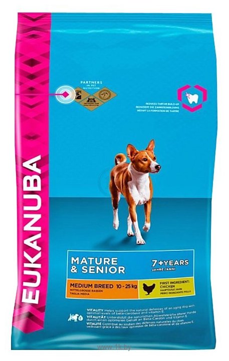Фотографии Eukanuba (15 кг) Mature & Senior Dry Dog Food For Medium Breed Chicken