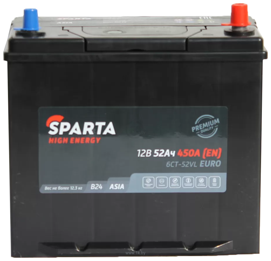 Фотографии Sparta High Energy Asia 6СТ-52 Евро 450A (52Ah)