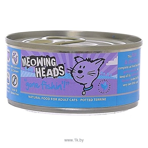 Фотографии Meowing Heads (0.1 кг) 6 шт. Консервы для кошек Удачная рыбалка