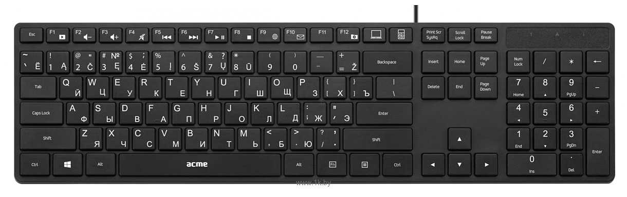 Фотографии ACME Wired Keyboard KS07 black USB