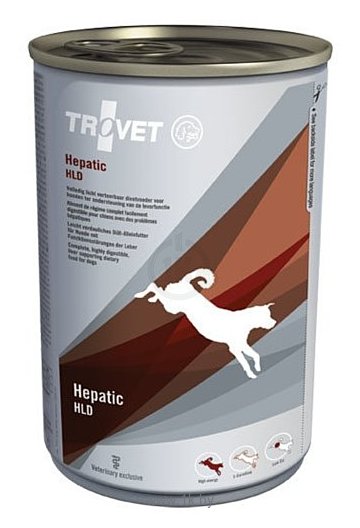 Фотографии TROVET (0.4 кг) 1 шт. Dog Hepatic HLD canned