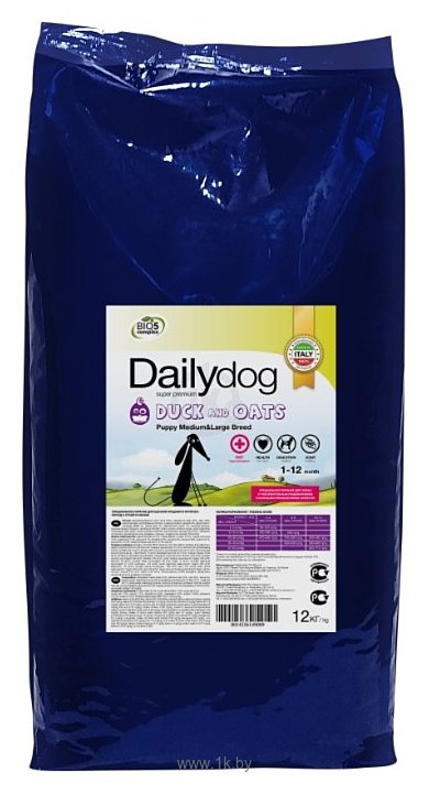 Фотографии Dailydog (12 кг) Puppy Medium and Large Breed Duck and Oats