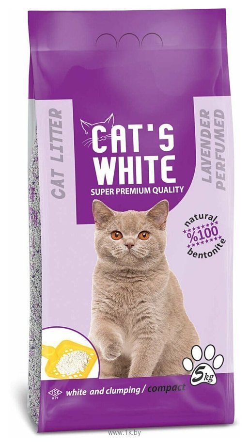 Фотографии Cat's White, с ароматом лаванды, 5кг
