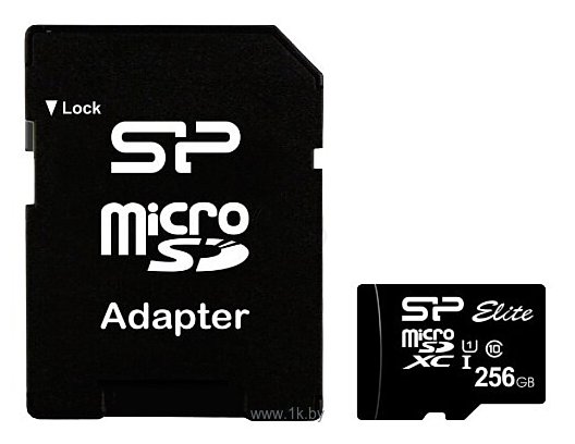 Фотографии Silicon Power ELITE microSDXC 256GB UHS Class 1 Class 10 + SD adapter