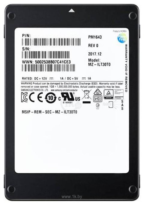 Фотографии Samsung PM1643a 7.68TB MZILT7T6HALA-00007