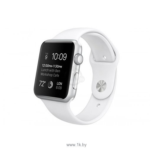 Фотографии Apple Watch Sport 42mm Silver with White Sport Band (MJ3N2)