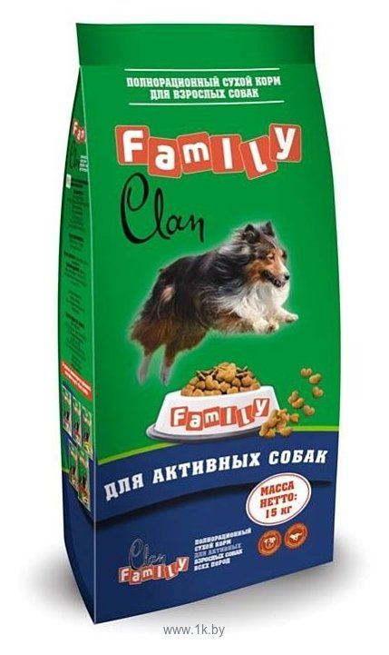 Фотографии CLAN (15 кг) Family Сухой корм для взрослых активных собак с курицей