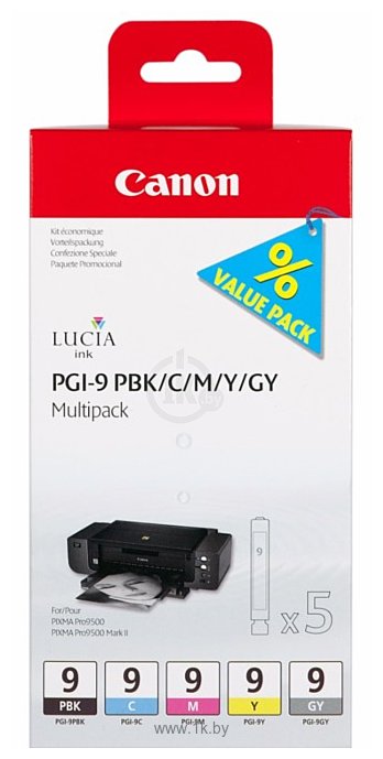 Фотографии Canon PGI-9 PBK/C/M/Y/GY (1034B013)