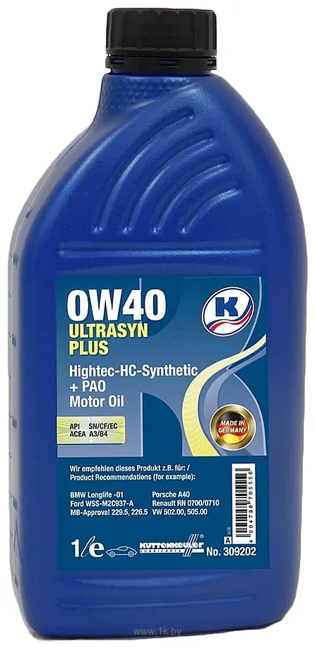 Фотографии Kuttenkeuler Ultrasyn Plus SAE 0W-40 1л Фотографии Kuttenkeuler Ultrasyn Plus SAE 0W-40 1л