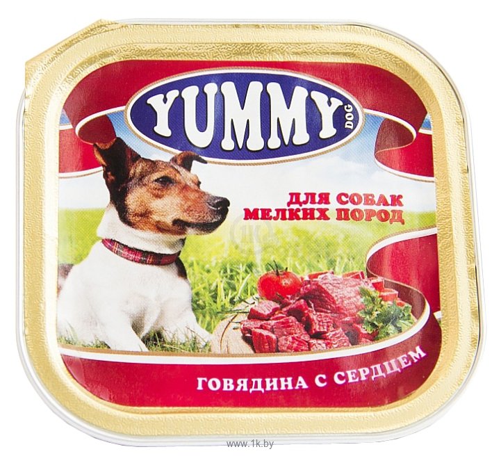 Фотографии Yummy Говядина с сердцем для собак консервы (0.1 кг) 1 шт.