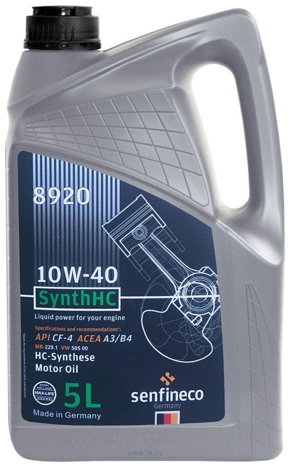 Фотографии Senfineco SynthHC 10W-40 API CF-4 ACEA A3/B4, 5л