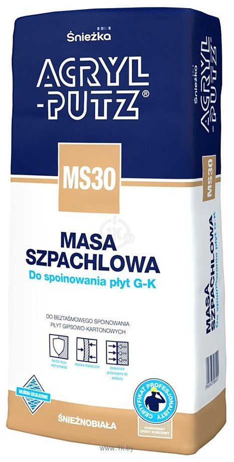 Фотографии Sniezka Acryl Putz MS30 для швов 20 кг (кремовый)